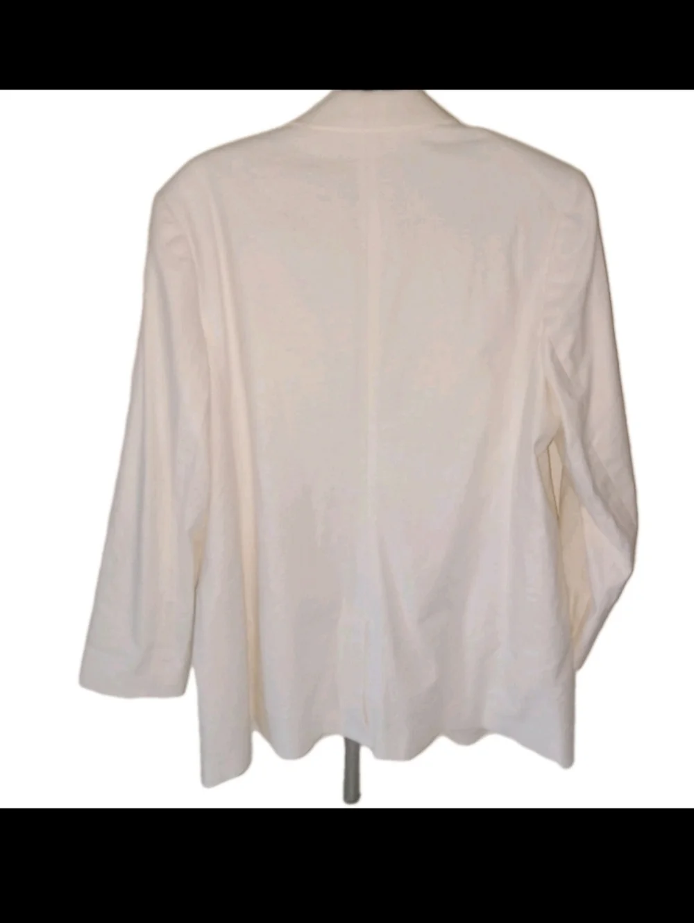 Express Ivory Open Linen Blend Blazer Stretch XL - Picture 2 of 4